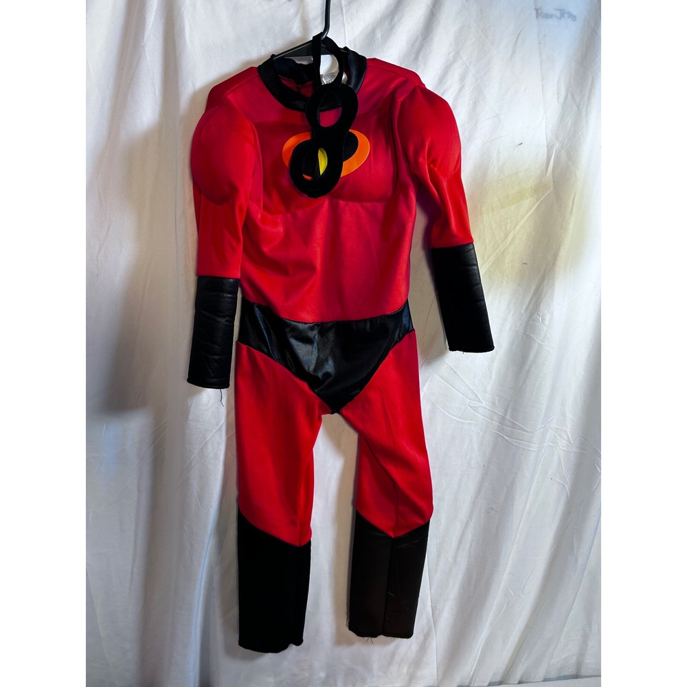 Disney Incredibles 2 Dash Costume 3T-4T Red Muscle Jumpsuit Kids - Picture 2 of 4